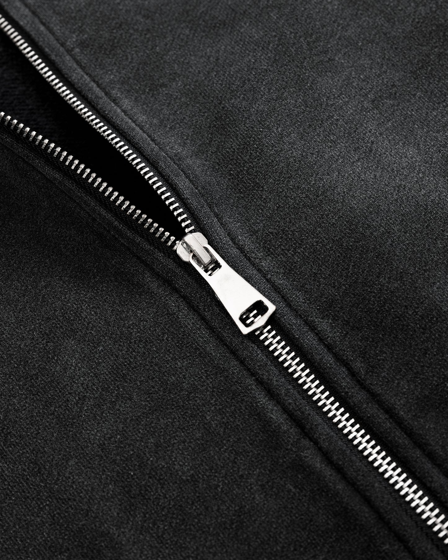 LUXURY ESSENTIALISM ZIP THROUGH HOODIE - VINTAGE WASHED GREY