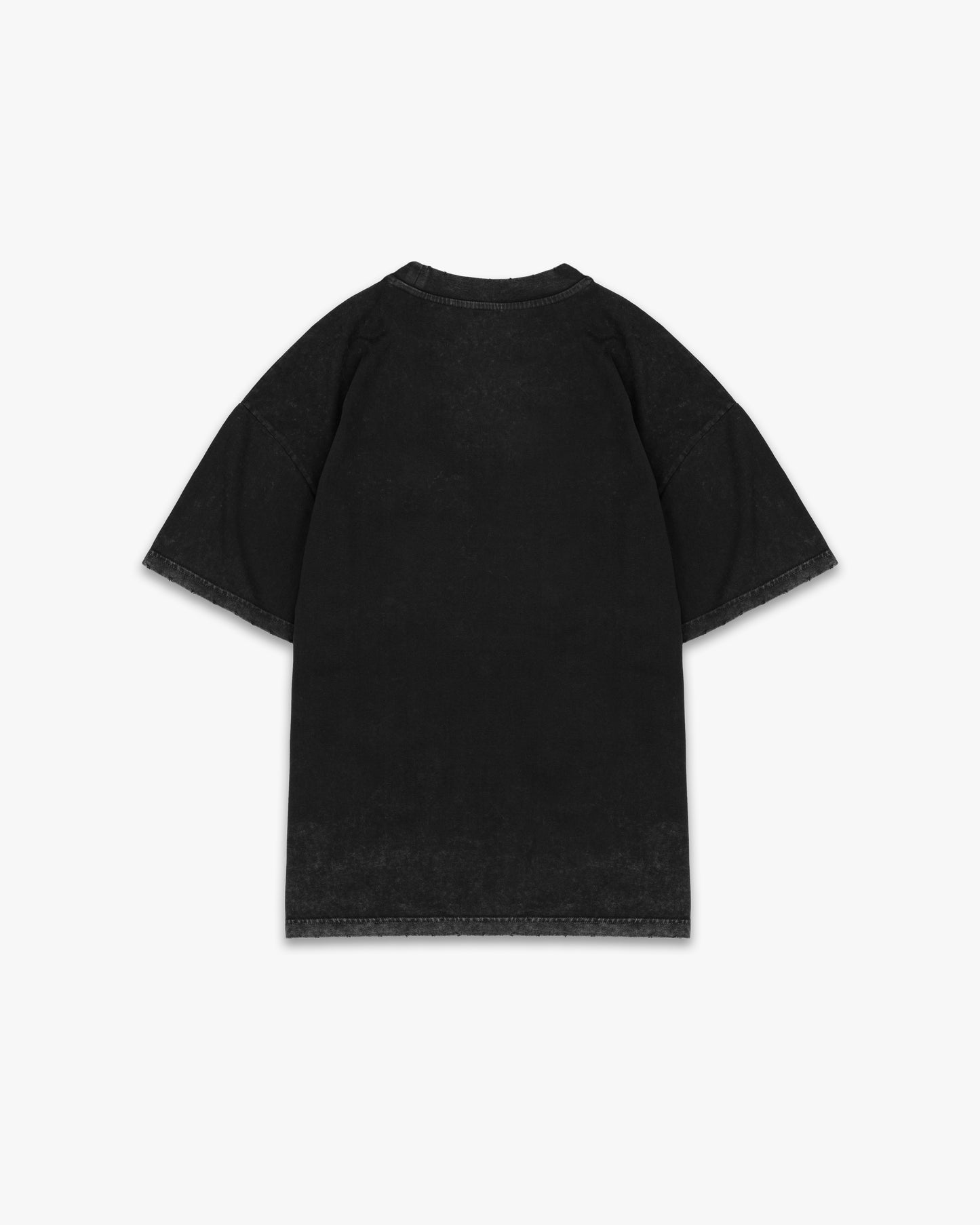 MINIMALISM SIGNATURE TEE - DISTRESSED WASHED BLACK SAMPLE