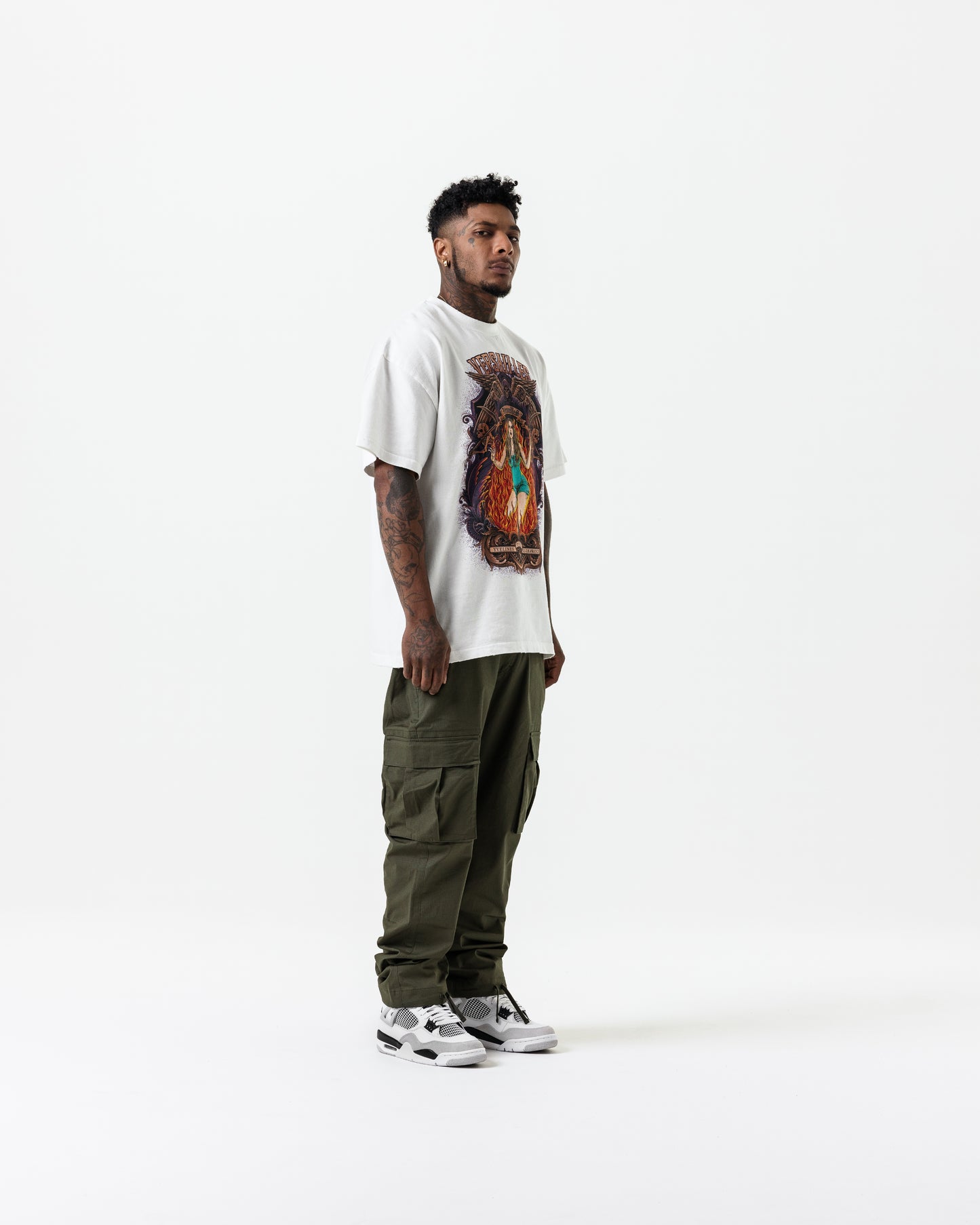 HELL HATH NO FURY TEE - DISTRESSED OFF WHITE