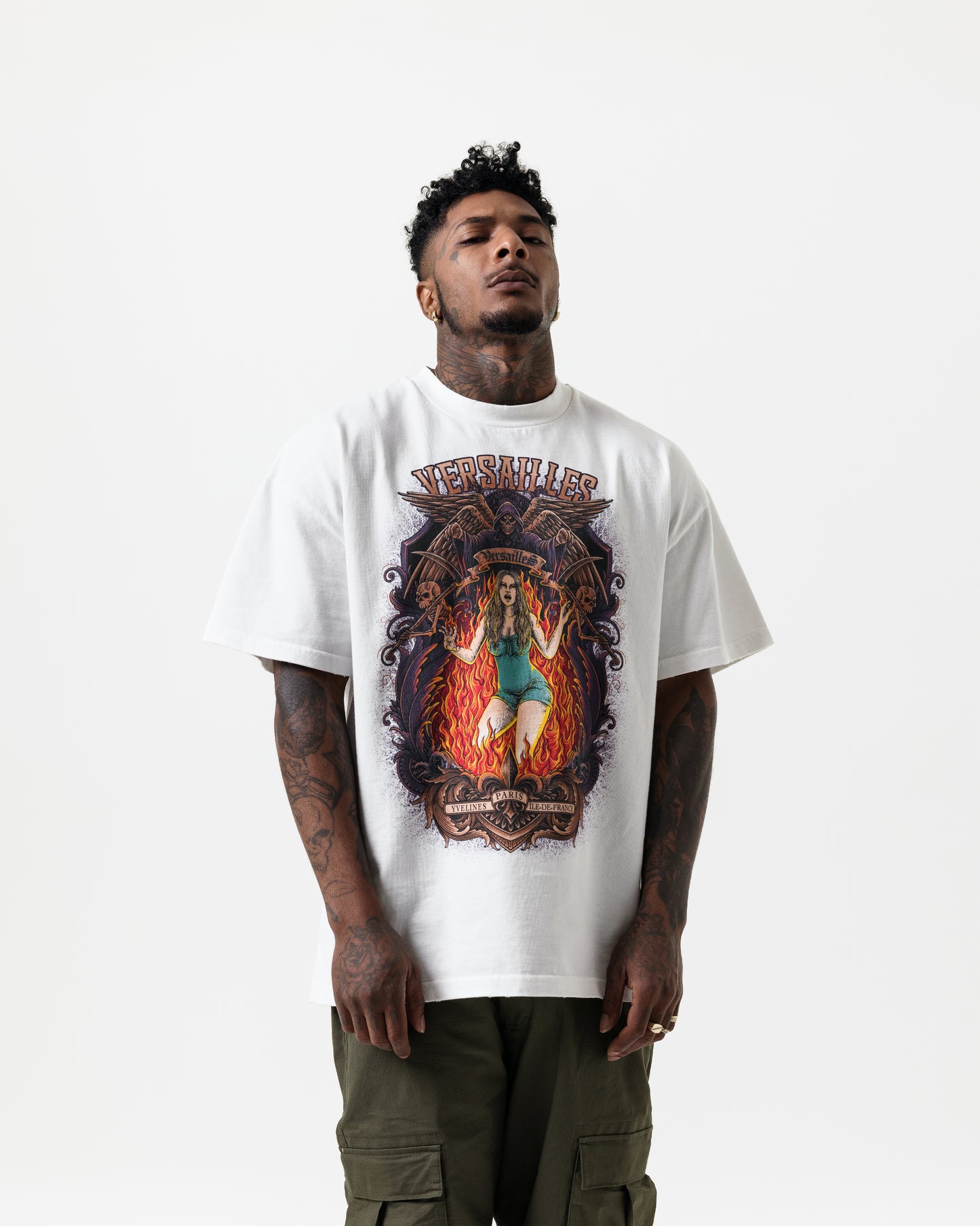 HELL HATH NO FURY TEE - DISTRESSED OFF WHITE