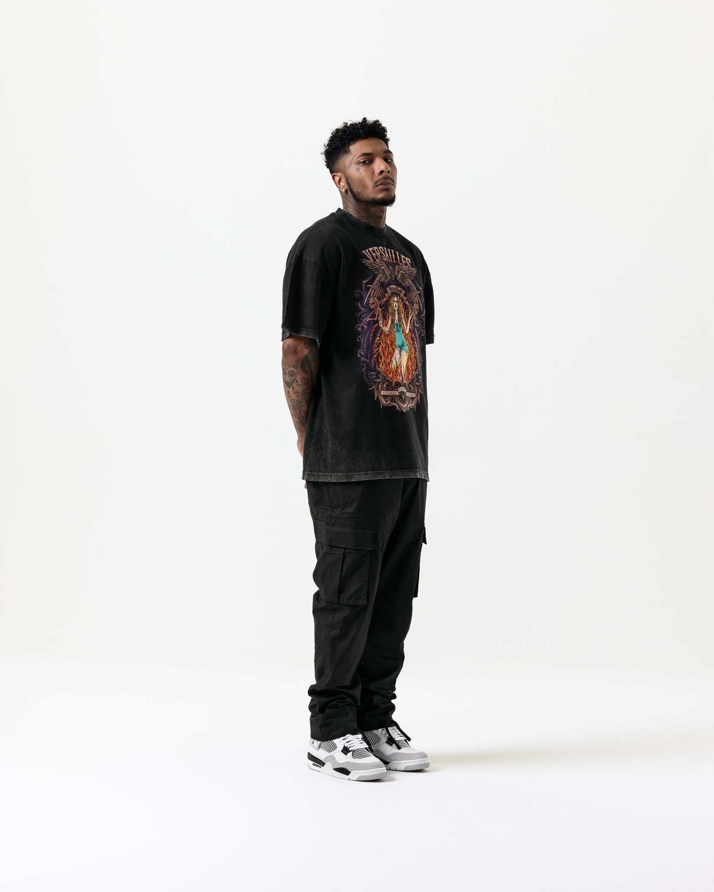 HELL HATH NO FURY TEE - DISTRESSED/WASHED BLACK