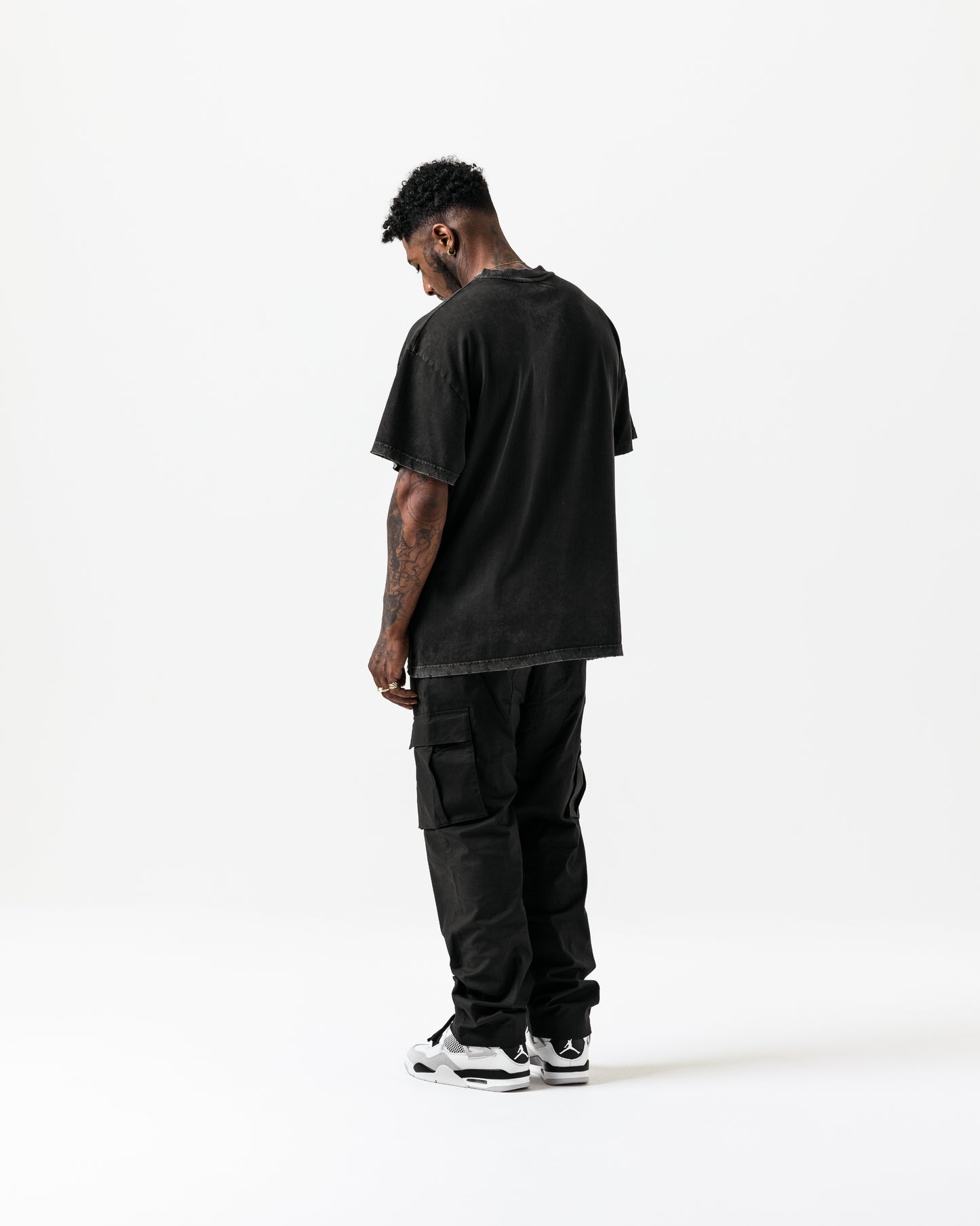 LUXURY ESSENTIALISM BLANKS - DISTRESSED/WASHED BLACK