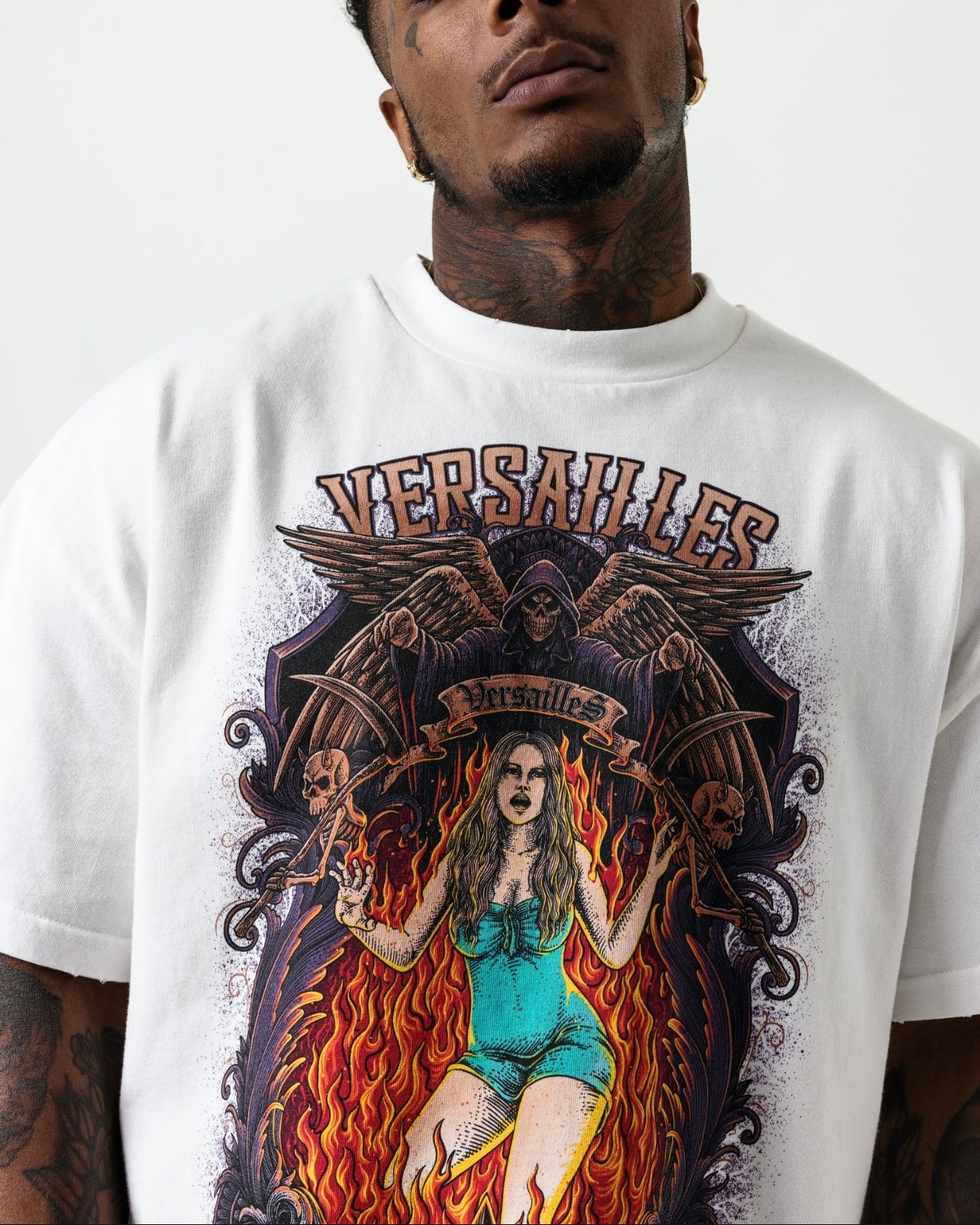 HELL HATH NO FURY TEE - DISTRESSED OFF WHITE