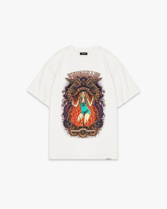 HELL HATH NO FURY TEE - DISTRESSED OFF WHITE